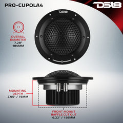 7'' High End Professional Soft Dome Mid Range Loudspeaker with Neodymium Magnet | 400W RMS 4-Ohm - DS18