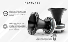 2" Driver And Horn Kit 320 Watts 2" Titanium 8-Ohm Vc (PRO-D1+PRO-HA102/BK) - DS18