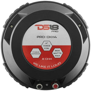 DS18 PRO-DKH4 PRO 3" Bolt On Throat Compression Driver with 4" Titanium VC and Horn 1000 Watts 8 Ohms - DS18