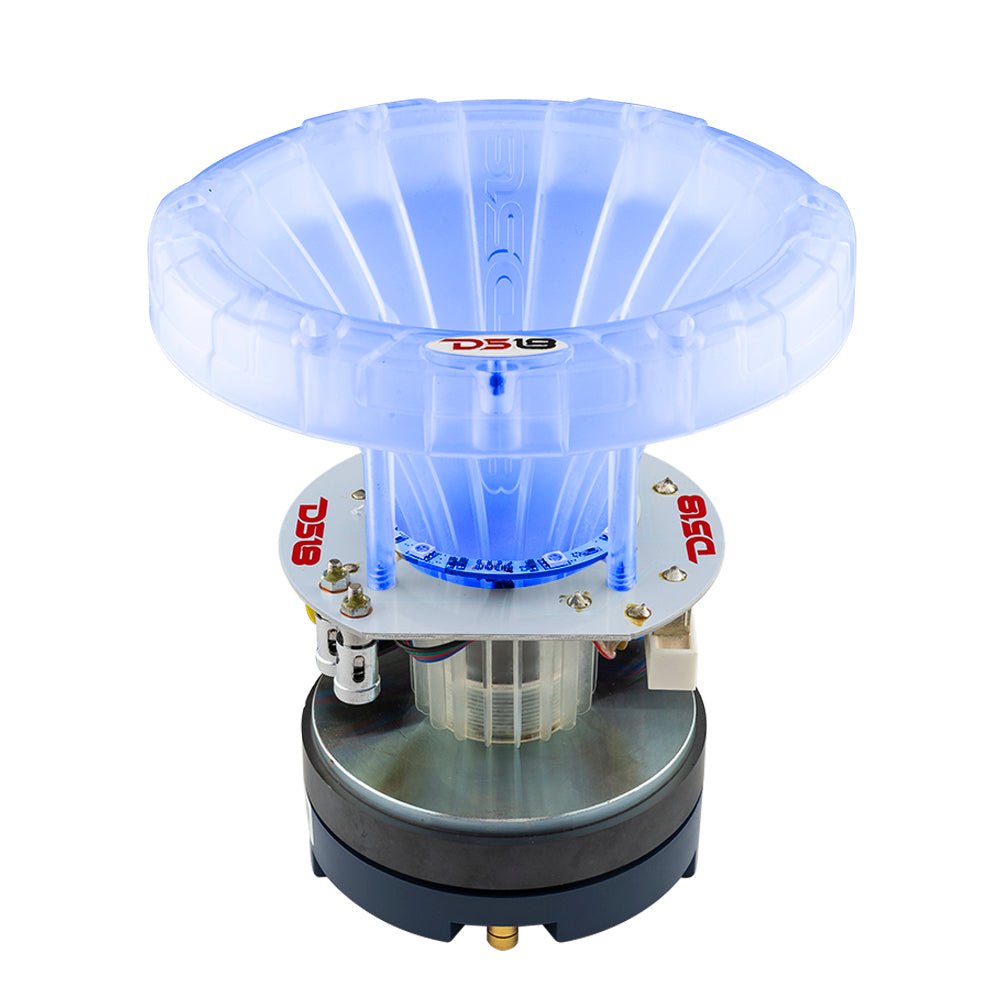 DS18 PRO-DKHCL PRO 1" Twist On Throat Compression Driver 1.75" Titanium VC with RGB Led Light Horn and Built-in Crossover 700