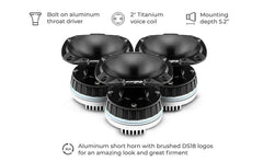 2" Throat Bolt On Neodymium Driver with Spacer, 2" Throat Titanium Voice Coil 640 Watts and PRO-HA52/BK Horn 680 Watts 118dB