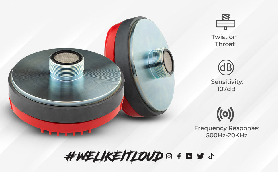 1" Throat Twist on Driver 200 Watts 1.35" Titanium Vc 8-Ohm - DS18