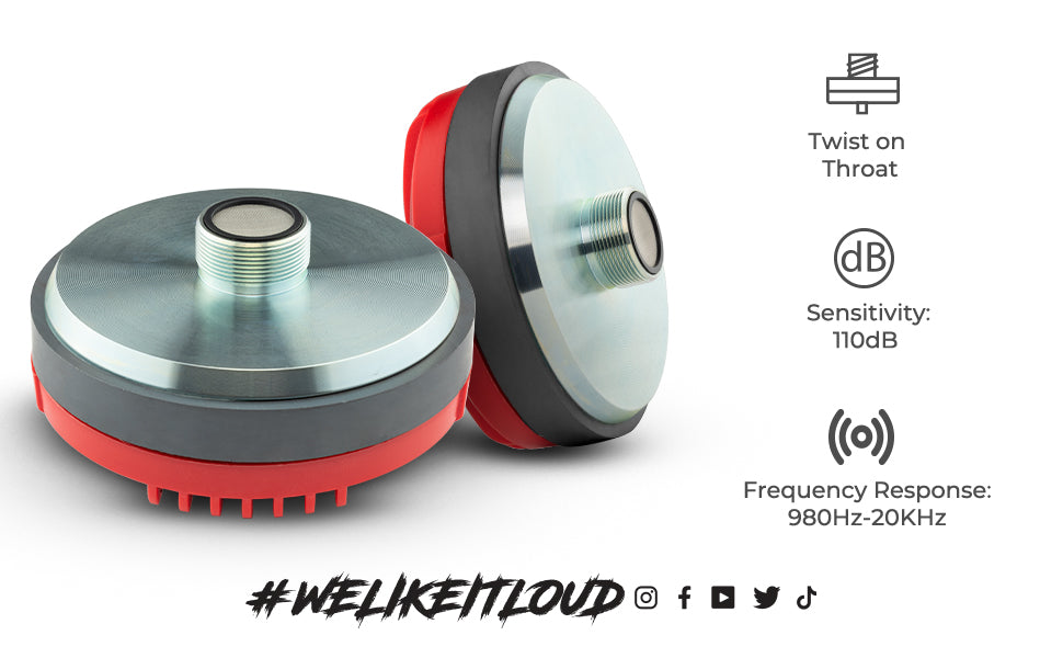 1" Throat Twist on Driver 400 Watts 2" Titanium Vc 8-Ohm - DS18