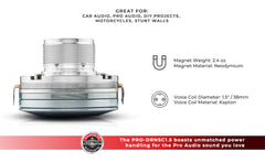1" Throat Twist On Neodymium Driver 160 Watts 1.5" Composite Polyimide Vc 8-Ohm - DS18