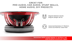PRO EXL 10" Mid-Bass Loudspeaker 600 Watts Rms 4-Ohm - DS18