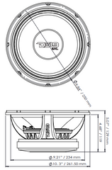 PRO-EXL 10" Mid-Bass Loudspeaker 600 Watts Rms 8-Ohm - DS18