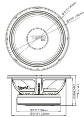 DS18 PRO-EXL108 10" Mid-Range Loudspeaker 1200 Watts 8-Ohm - DS18