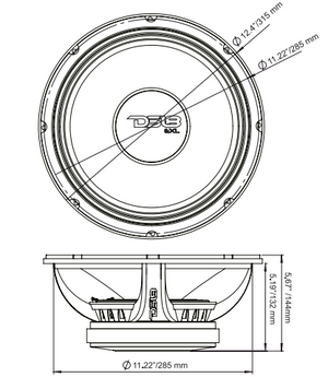 PRO-EXL 12" Mid-Bass Loudspeaker 700 Watts Rms 4-Ohm - DS18