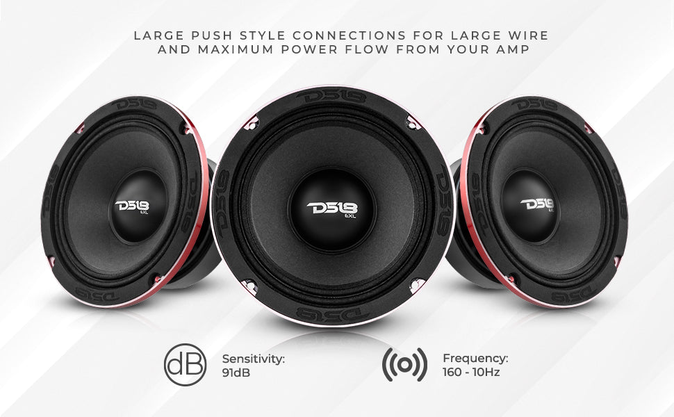 PRO-EXL 6.5" Mid-Range Loudspeaker 300 Watts Rms 4-Ohm - DS18