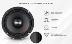 PRO-EXL 6.5" Mid-Range Loudspeaker 300 Watts Rms 8-Ohm - DS18