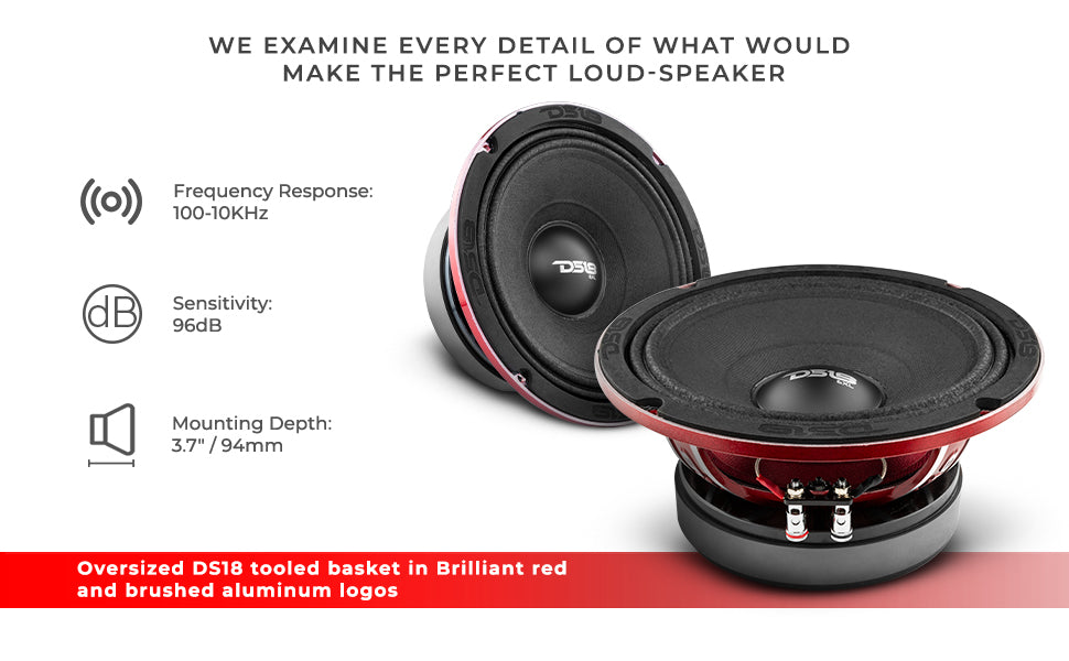 PRO-EXL 8" Mid-Range Loudspeaker 400 Watts Rms 8-Ohm - DS18