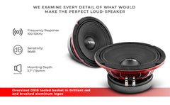 PRO-EXL 8" Mid-Range Loudspeaker 400 Watts Rms 8-Ohm - DS18