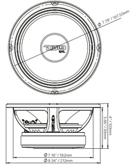 PRO-EXL 8" Mid-Range Loudspeaker 400 Watts Rms 8-Ohm - DS18