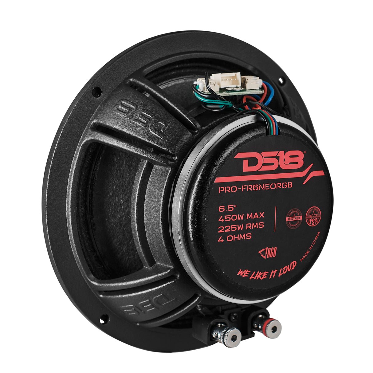 6.5" Full-Range Loudspeaker with RGB LED Bullet 225 Watts Rms Neodymium Magnet - DS18