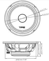 PRO 8" Neodymium Full-Range Bullet Loudspeaker 250 Watts Rms 4-Ohm - DS18