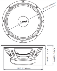 PRO-FU 10" Mid-Range Loudspeaker 400 Watts Rms 8-Ohm - DS18