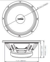 PRO-FU 12" Mid-Range Loudspeaker 600 Watts Rms 4-Ohm - DS18