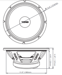 PRO-FU 12" Mid-Range Loudspeaker 600 Watts Rms 8-Ohm - DS18