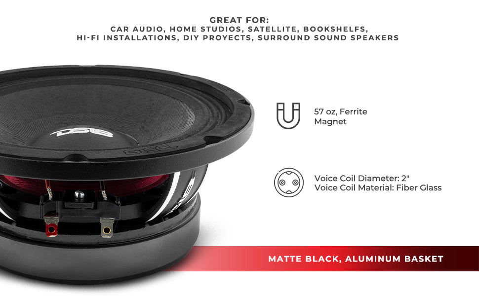 PRO-FU 8" Mid-Range Loudspeaker 350 Watts Rms 8-Ohm - DS18