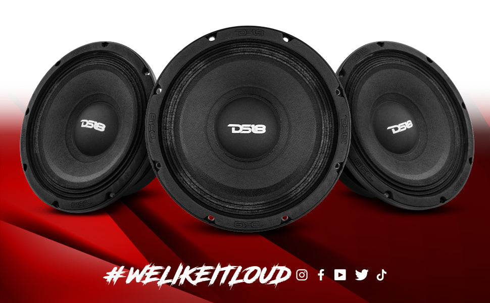 PRO-FU 8" Mid-Range Loudspeaker 350 Watts Rms 8-Ohm - DS18