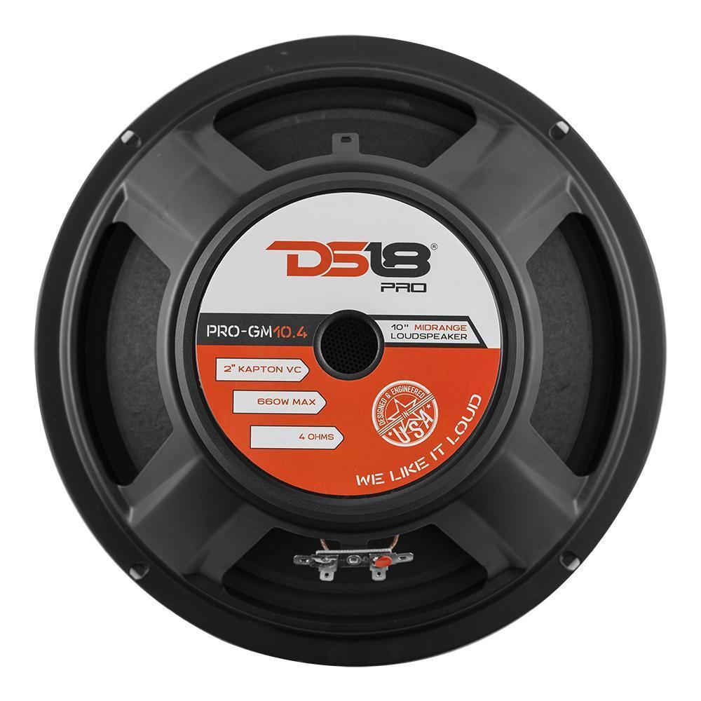 DS18 PRO-GM10.4 10" Mid-Range Loudspeaker 660 Watts 4-Ohm - DS18