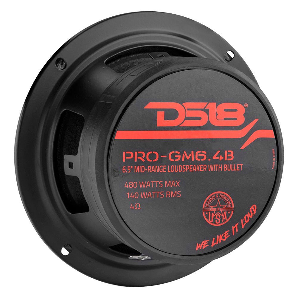 PRO 6.5" Mid-Range Loudspeaker with Bullet | 140W RMS 4-Ohm - DS18