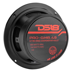 PRO 6.5" Mid-Range Loudspeaker with Bullet | 140W RMS 4-Ohm - DS18
