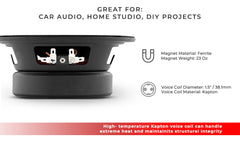 6.5" Mid-Range Loudspeaker with Bullet 480 Watts 8-Ohm - DS18