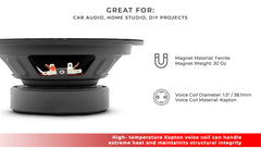 DS18 PRO-GM8.4B 8" Mid-Range Loudspeaker with Bullet 580 Watts 4-Ohm - DS18