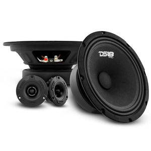 DS18 PRO-GM8.4PK Loudspeaker and Tweeter Package Including a Pair of PRO-GM8.4 + a Pair of PRO-TW1X/BK - DS18