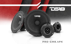 8" Mid-Range Loudspeaker & 3.8" Super Bullet Tweeter Package – High-Power Audio Pair - DS18