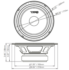 DS18 PRO-GM8.4PK Loudspeaker and Tweeter Package Including a Pair of PRO-GM8.4 + a Pair of PRO-TW1X/BK - DS18