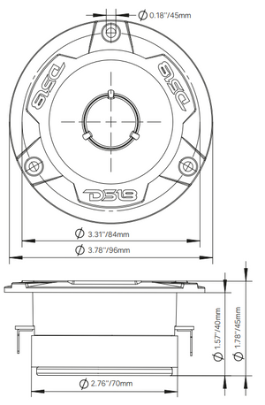 8" Mid-Range Loudspeaker & 3.8" Super Bullet Tweeter Package – High-Power Audio Pair - DS18