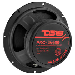 DS18 PRO-GM8B 8" Mid-Range Loudspeaker with Bullet 580 Watts 8-Ohm - DS18
