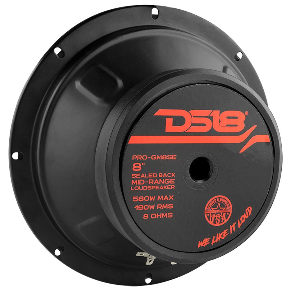 DS18 PRO-GM8SE 8" Sealed Back Mid-Range Loudspeaker 580 Watts 8-Ohm - DS18