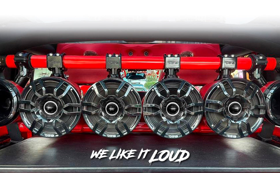 8" Speaker Grill with Built-in 1.75" Voice Coil Neodymium Bullet Tweeter 250 Watts - DS18