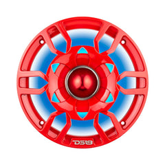 DS18 PRO-GTW6RD 6.5" Grill with Built-in 1.75" VC Neodymium Bullet Tweeter and RGB Lights 500 Watts Red(EACH) - DS18