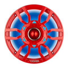 DS18 PRO-GTW8RD 8" Grill with Built-in 1.75" VC Neodymium Bullet Tweeter and RGB Lights 500 Watts Red - DS18