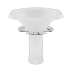DS18 PRO-HA110CL Twist On 1" 110° 6.14" Depth Plastic Horn Clear with RGB LED Lights - DS18