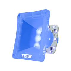 DS18 PRO-H44CL 1" Throat Transparent Plastic Driver Horn With RGB Lights - DS18