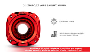 2" Throat Shallow Bolt On 57° 2.61" Depth Plastic Horn - DS18