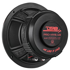 PRO 6.5" Coaxial Hybrid Mid-Range Water resistant Cone Loudspeaker with Built-in Driver 225 Watts Rms 4-Ohm - DS18