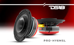 PRO 6.5" Shallow Coaxial Hybrid Mid-Range Loudspeaker with Built-in Driver | 150W RMS 8-Ohm - DS18