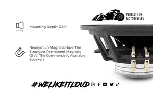 PRO 8" Neodymium Water resistant Full-Range Loudspeaker 250 Watts Rms 2-Ohm - DS18