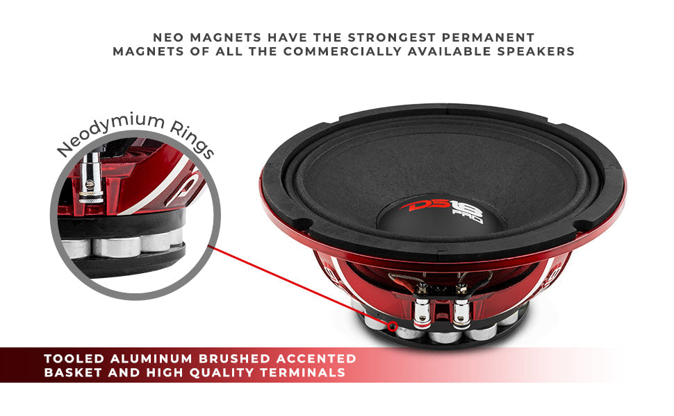 PRO 10" Neodymium Mid-Bass Loudspeaker 500 Watts Rms 4-Ohm - DS18