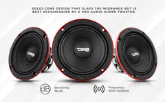 PRO 6.5" Neodymium Mid-Range Loudspeaker 300 Watts Rms 8-Ohm - DS18