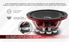 PRO 6.5" Neodymium Mid-Range Loudspeaker 300 Watts Rms 8-Ohm - DS18