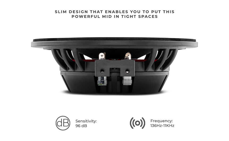 PRO 6.5" Slim Neodymium Mid-Range Loudspeaker with Bullet | 400W 4-Ohm - DS18