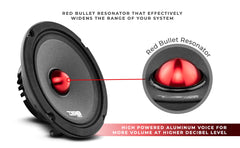 PRO 6.5" Slim Neodymium Mid-Range Loudspeaker with Bullet | 400W 4-Ohm - DS18
