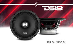 PRO 8" Neodymium Mid-Range Bullet Loudspeaker 300 Watts Rms 4-Ohm - DS18